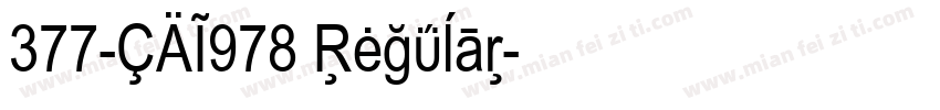 377-CAI978 Regular字体转换
